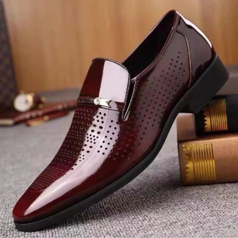 Mocassin Bordeaux Homme Vernis