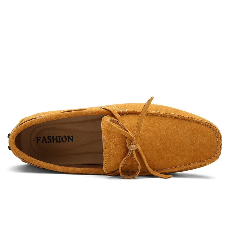 Suede Shoes Men Size 38-49 Luxury Men Loafers Soft Moccasins Man High Quality Shoes Casual Genuine Leather Driving Flats Penny