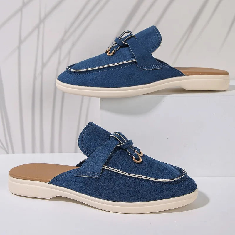 2025 New Casual Flat Bottom Lock Tassel Loafers Fashion Women Single Shoes Brand Metal Buckle Slipper Comfortable Slip on Shoes