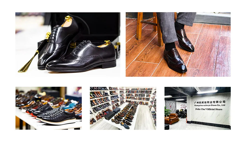 FELIX CHU Men's Genuine Leather Tassel Loafers Italian Luxury Fashion Slip-On Dress Shoes for Parties Weddings Casual Wear