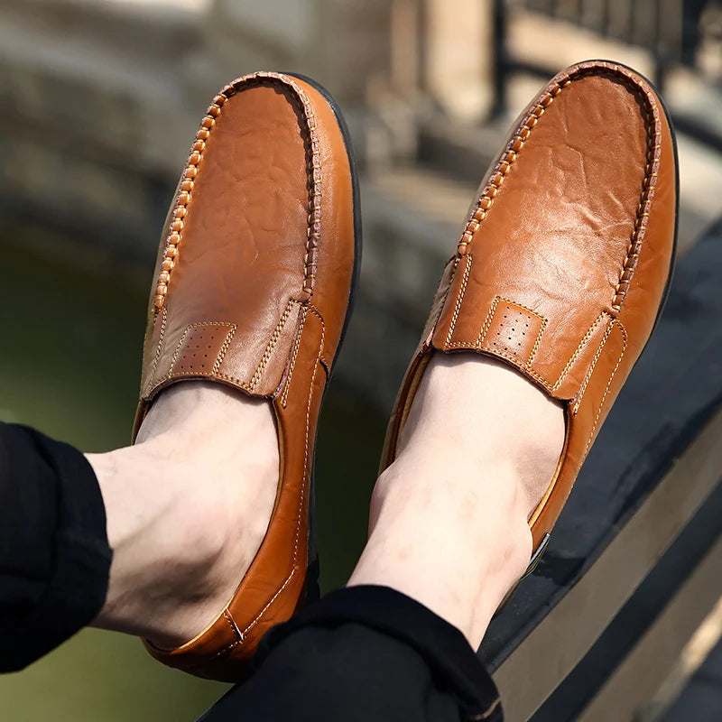 Mocassin Noir Homme Grande Taille