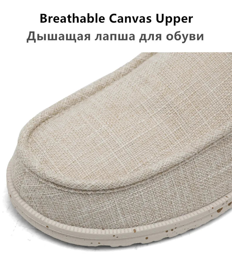 Mocassin Toile Homme Grande Taille