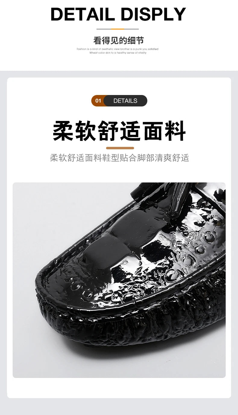 Mocassin Croco Blanc Unisexe