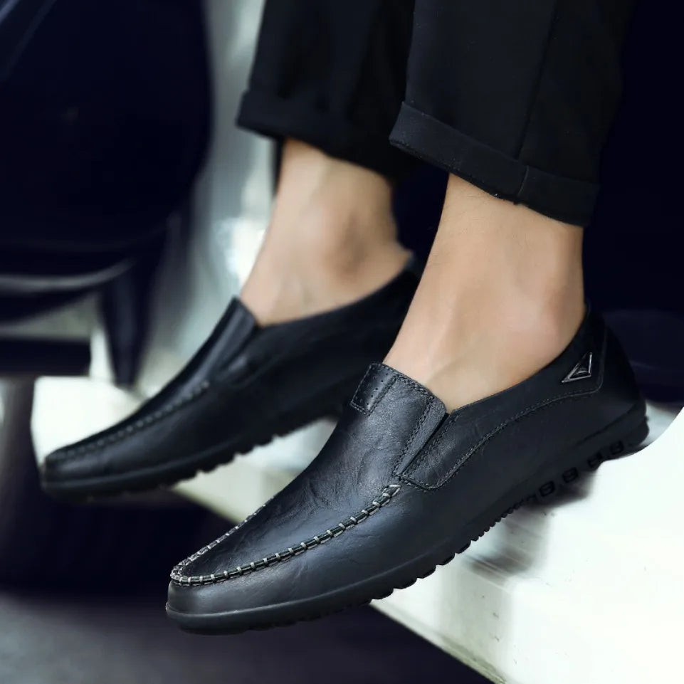 Mocassin Noir Homme Confortable