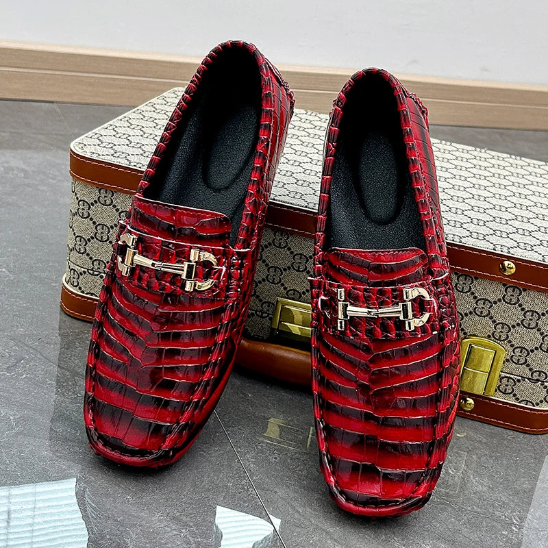 Mocassin Croco Vernis Homme