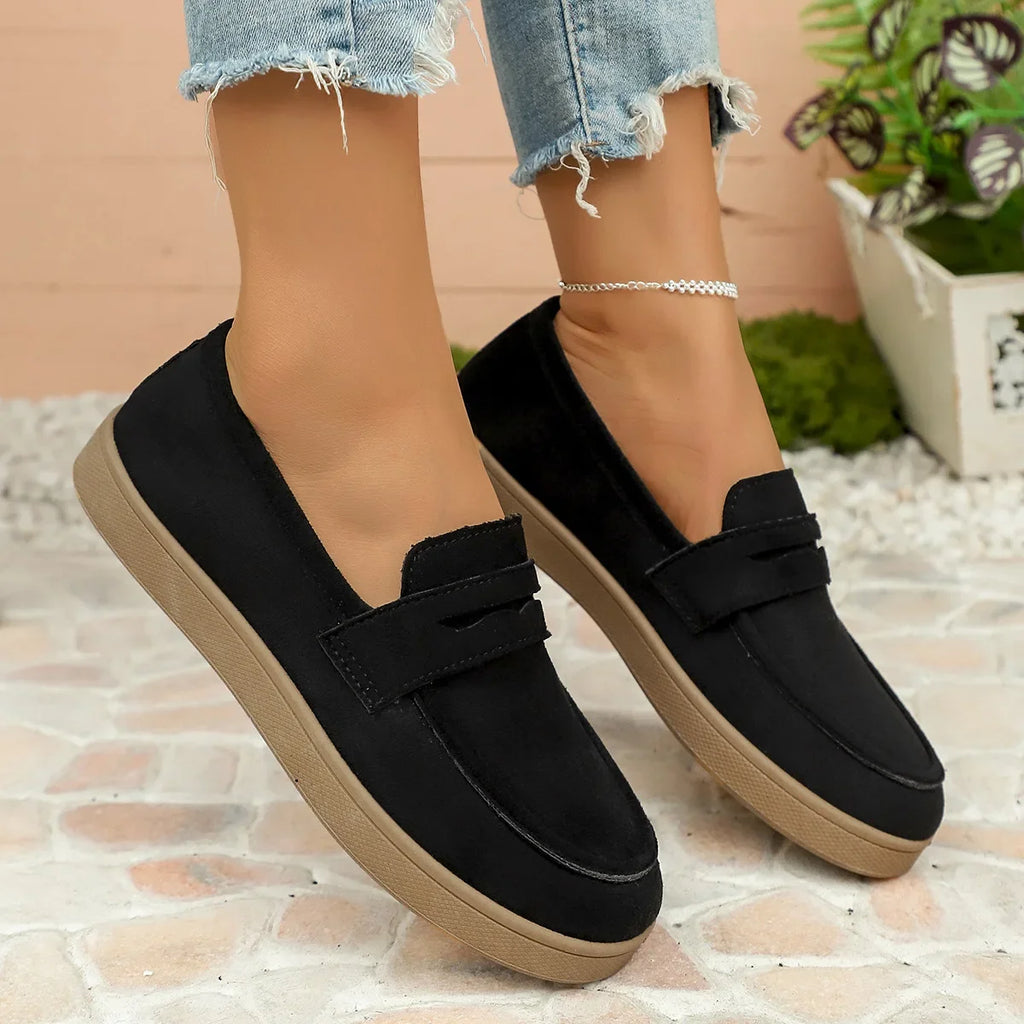 Women's Tassel Slip on Loafers Fashion Comfort Outdoor Flats Casual Shoes Daily Walking Shoes British Style Suede Sneakers 43