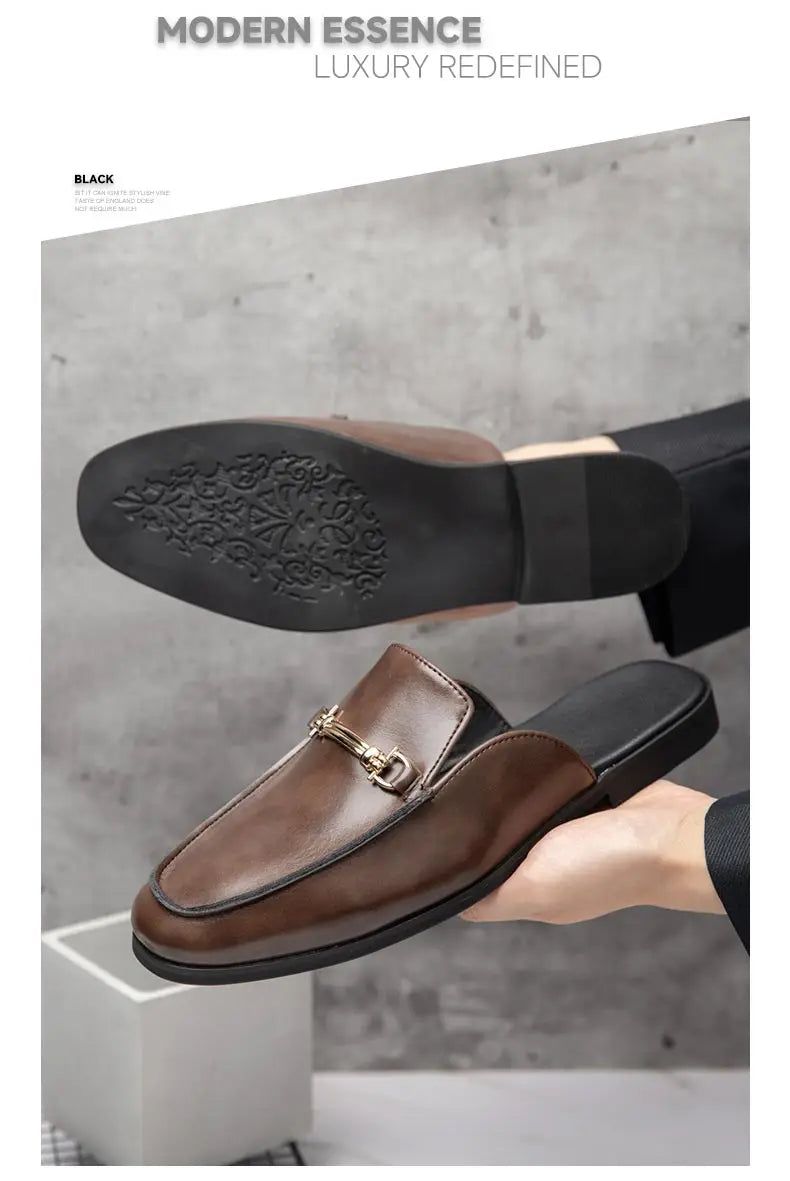 Mocassin Mule Homme Noir