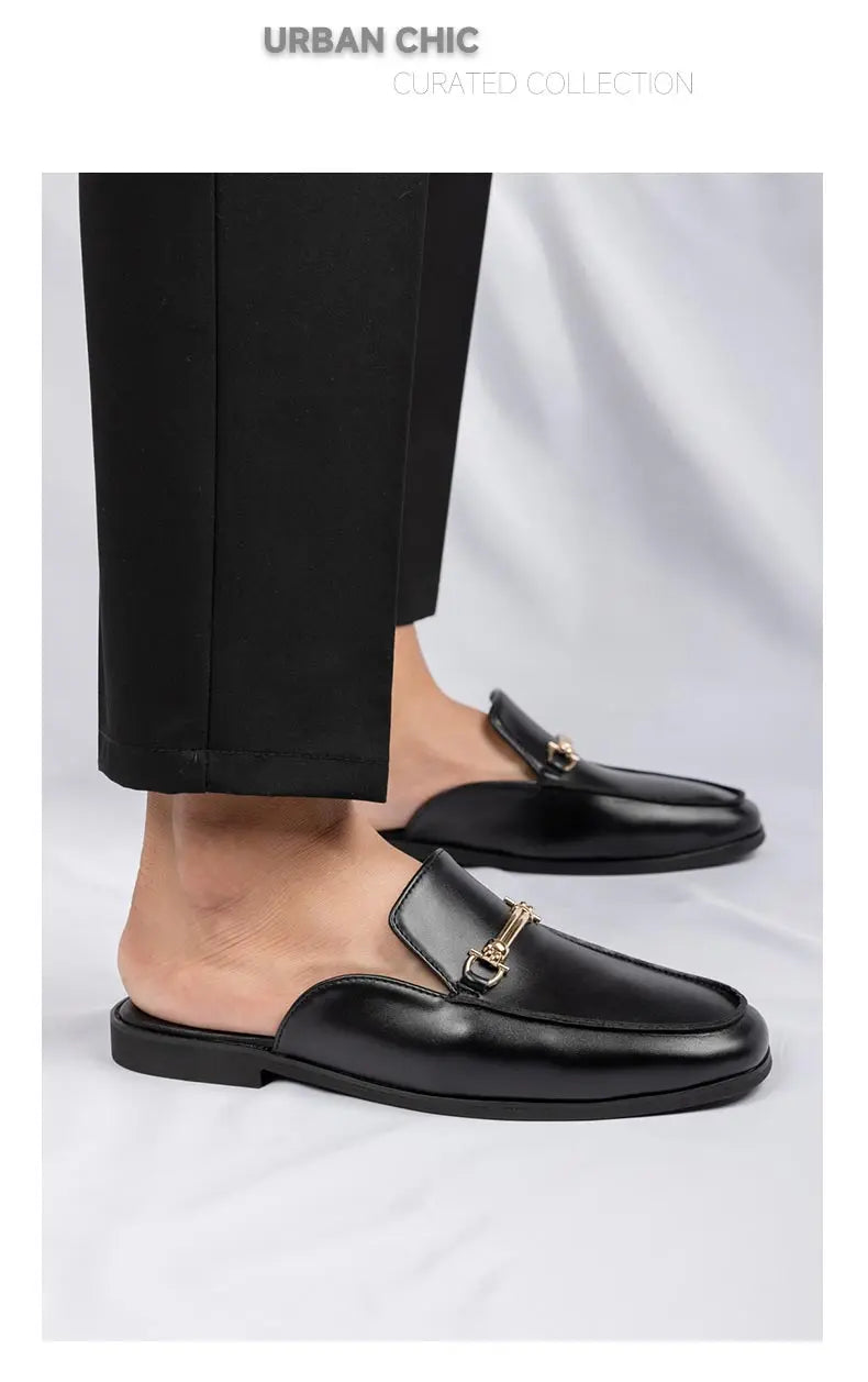 Mocassin Mule Homme Noir
