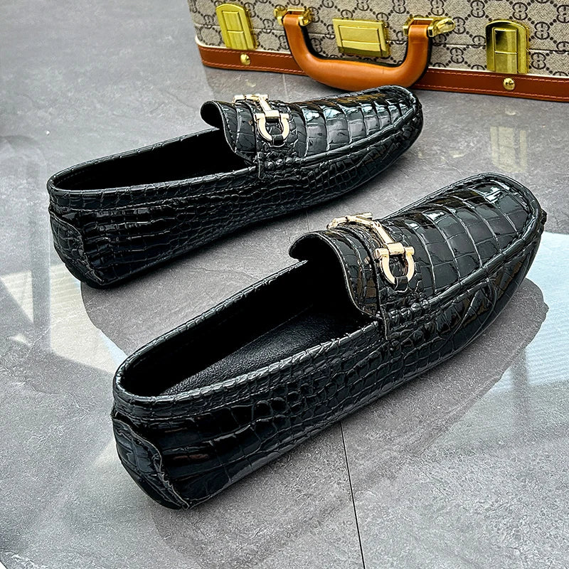 Mocassin Croco Vernis Homme