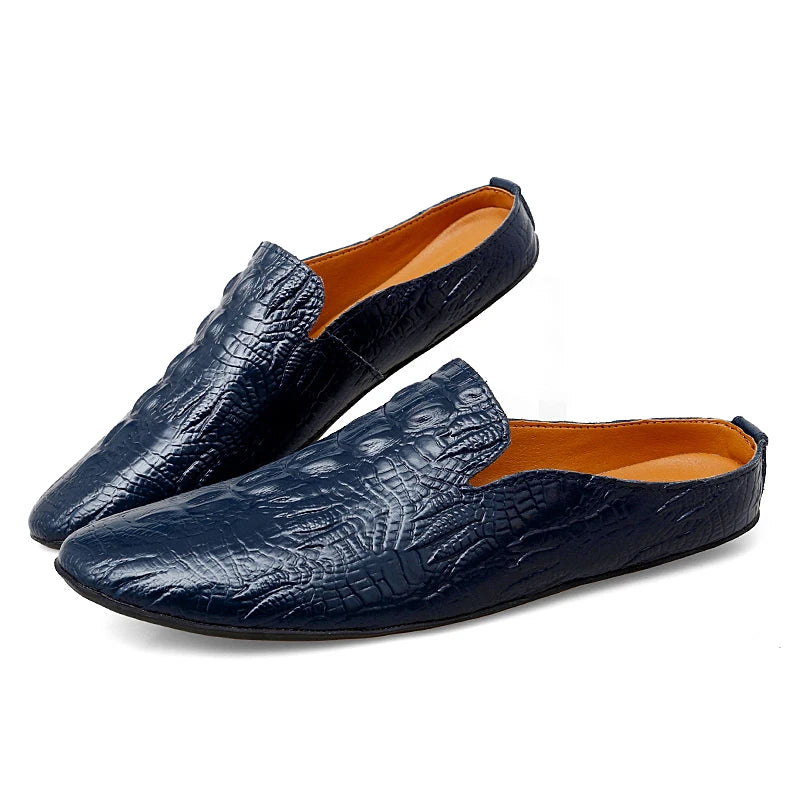 Mocassin Ouvert Croco Homme