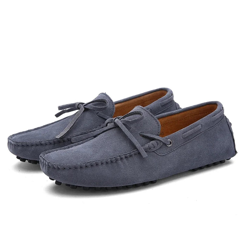 Suede Shoes Men Size 38-49 Luxury Men Loafers Soft Moccasins Man High Quality Shoes Casual Genuine Leather Driving Flats Penny