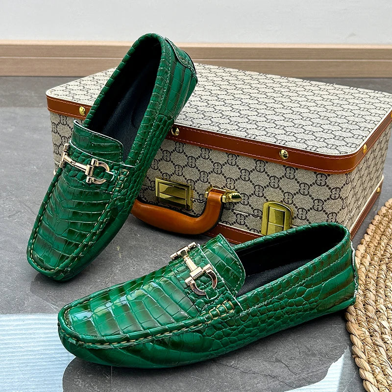 Mocassin Croco Vernis Homme