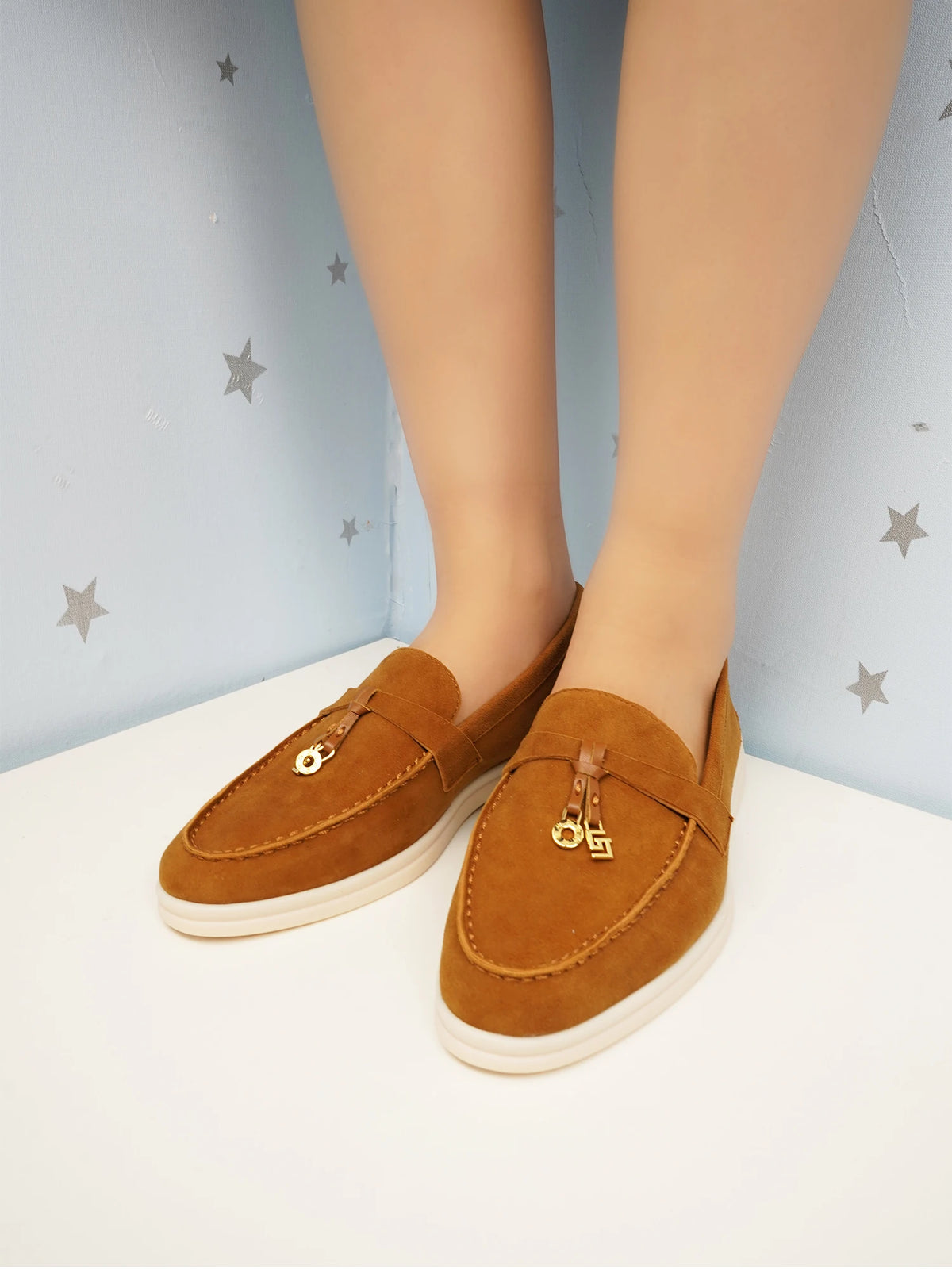 GJ High-Quality Brand Women's Shoes Luxury Leather Round Toe Retro Casual Shoes Spring Thick Soled Loafers Driving Shoes