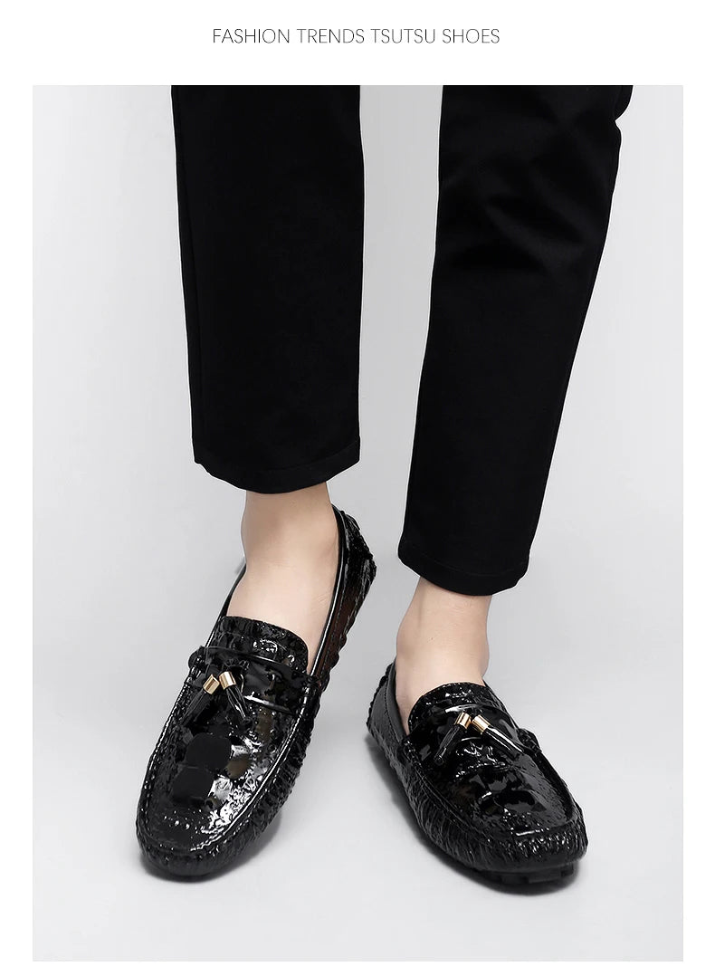 Mocassin Croco Blanc Unisexe