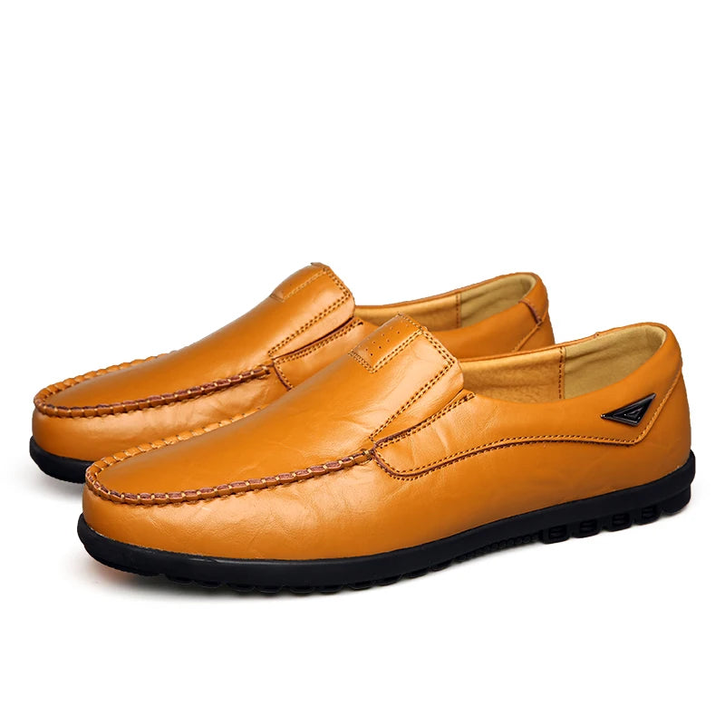 Mocassin Noir Homme Grande Taille