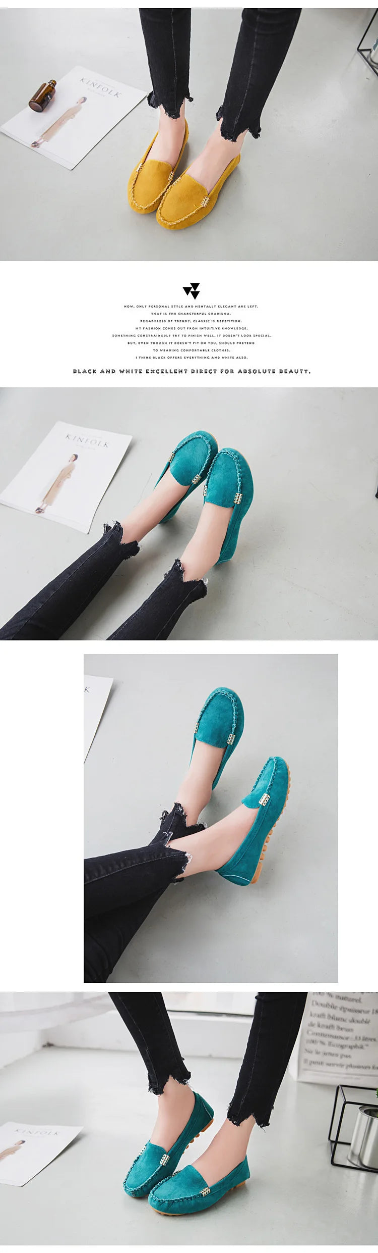 Mocassin Jean Femme