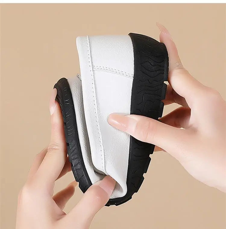 Genuine Leather Women Flats Fashion Soft Flat Shoes Moccasins Shoes Women Casual Ballet Flats Retro Zapatos De Mujer Plus Size