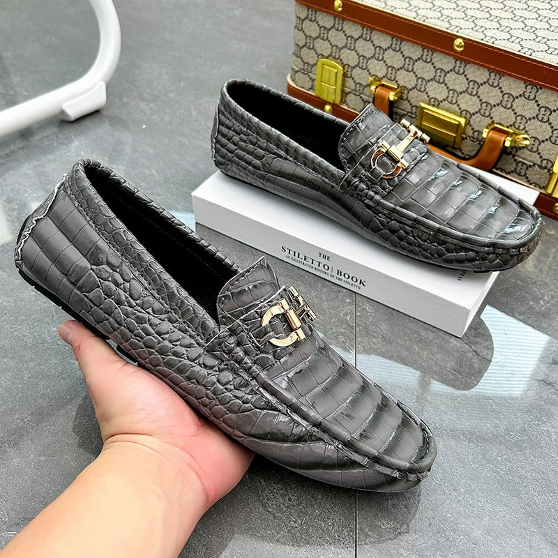 Mocassin Croco Vernis Homme