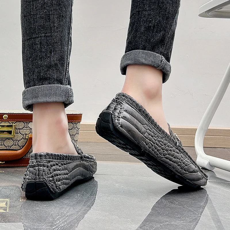 Mocassin Croco Vernis Homme