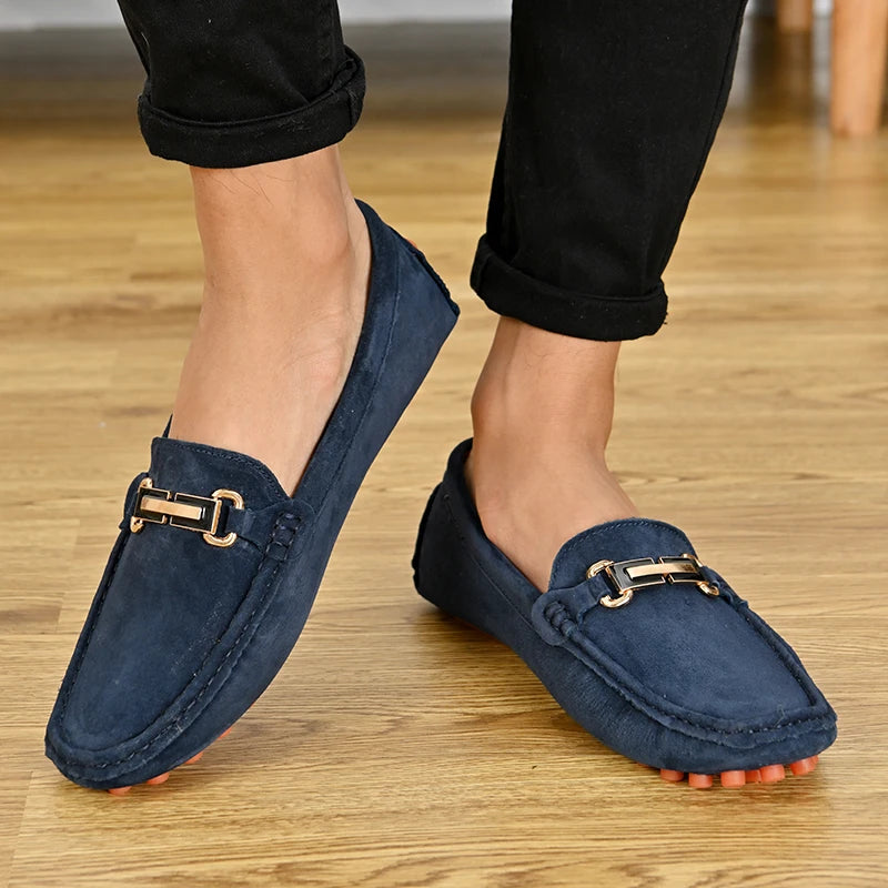 Mocassin Bleu Nuit Homme