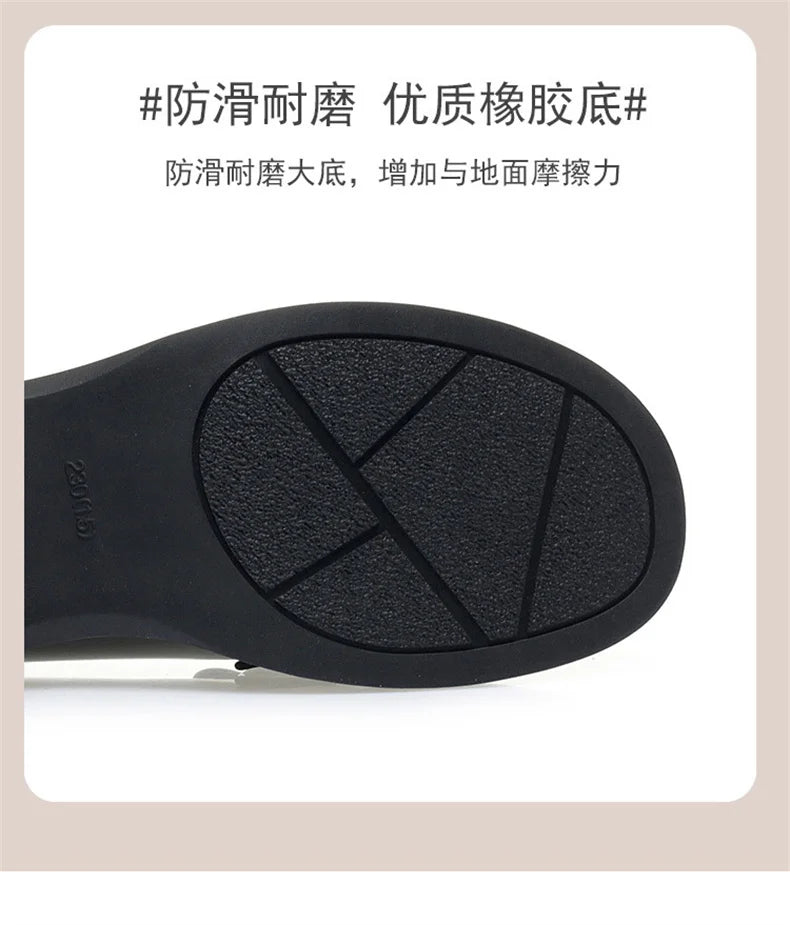 Spring Comfortable British Style Shallow Bright Leather Loafers Women Pumps  Square Heels Chunky Platform Shoes Office Size35-41
