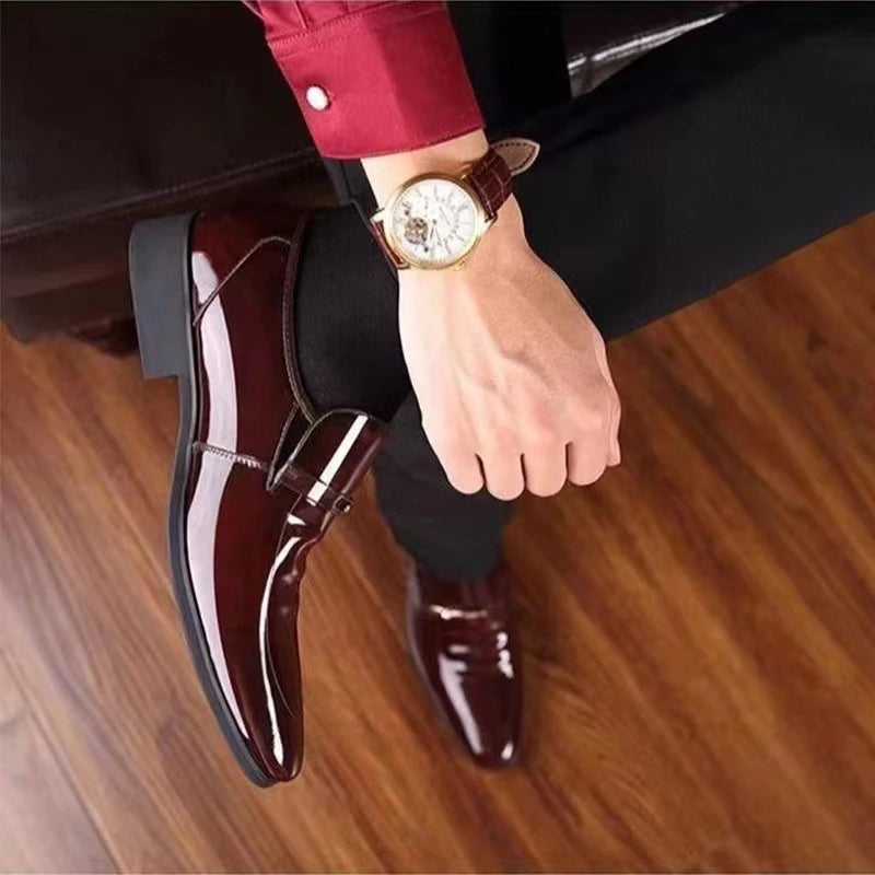 Mocassin Bordeaux Homme Vernis