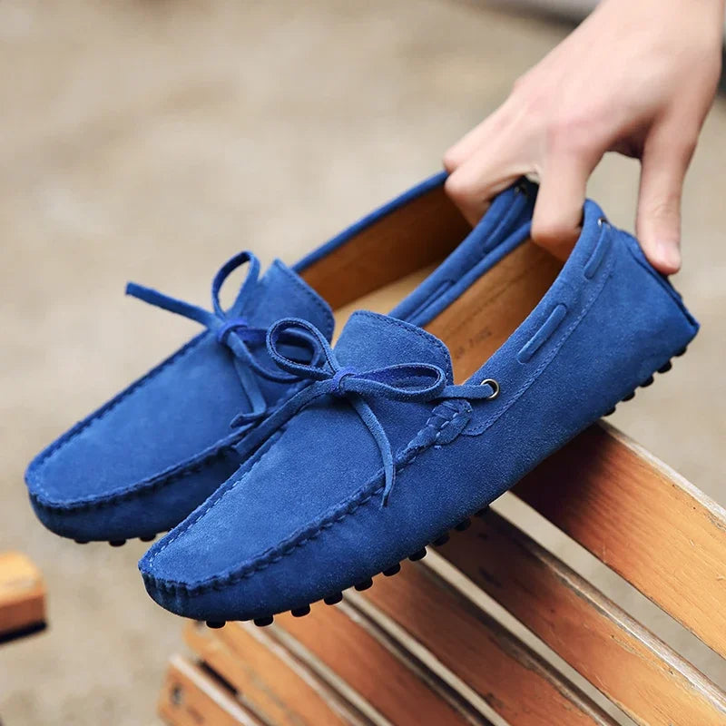 Suede Shoes Men Size 38-49 Luxury Men Loafers Soft Moccasins Man High Quality Shoes Casual Genuine Leather Driving Flats Penny
