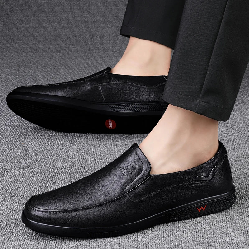 Mocassin Cuir Homme Semelle Caoutchouc