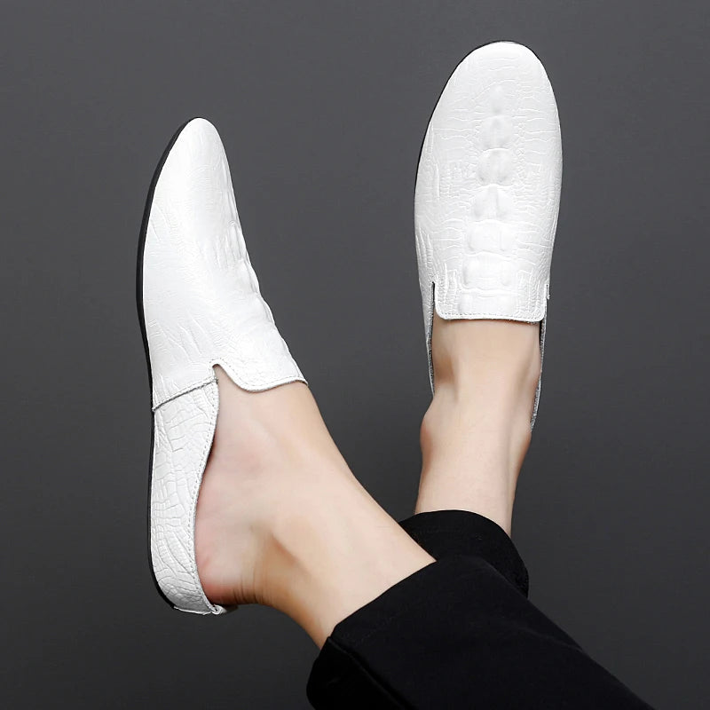 Mocassin Ouvert Croco Homme