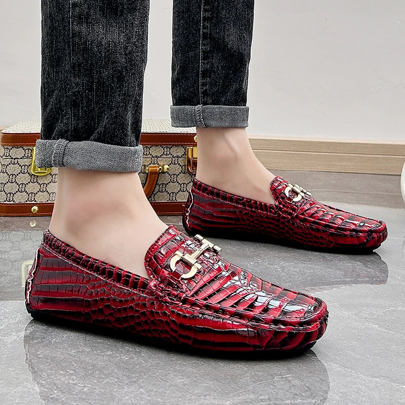 Mocassin Croco Vernis Homme