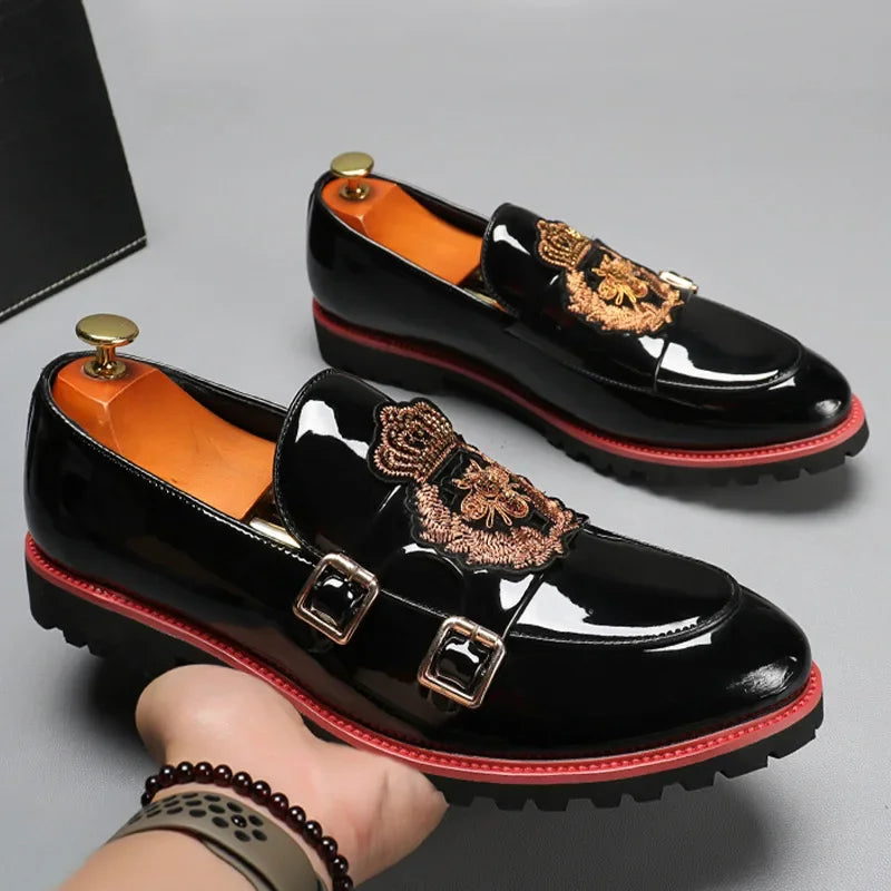 Mocassin Brodé Homme