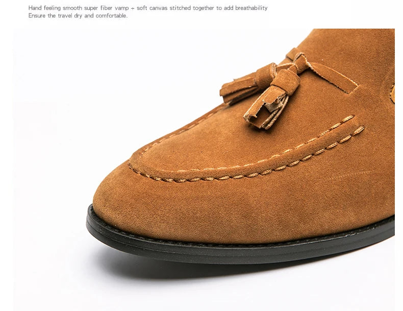 Men Casual Shoes Classic Flat Loafers Male Tassel Casual Business Leather Shoes Man Social Party Formal Loafers Male