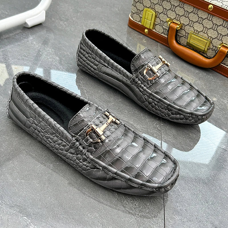 Mocassin Croco Vernis Homme