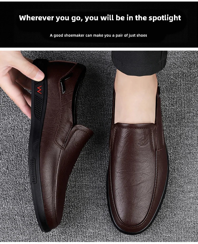 Mocassin Cuir Homme Semelle Caoutchouc