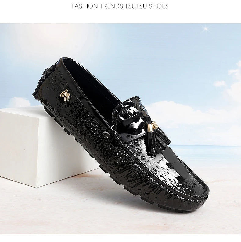 Mocassin Croco Blanc Unisexe