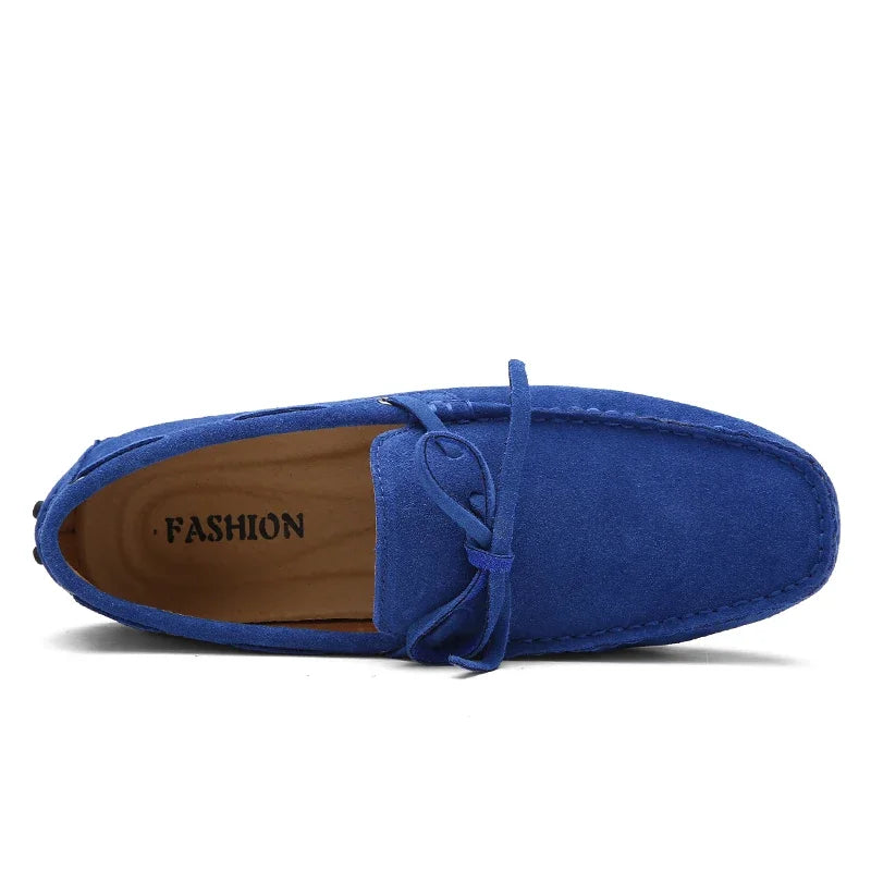 Suede Shoes Men Size 38-49 Luxury Men Loafers Soft Moccasins Man High Quality Shoes Casual Genuine Leather Driving Flats Penny