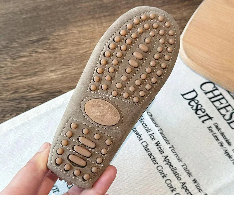 Children Casual Flats 2024 New Fabric Moccasin with Simple Bow Girls Minimalist Style Princess Shoes Anti Slip Wear-resistant