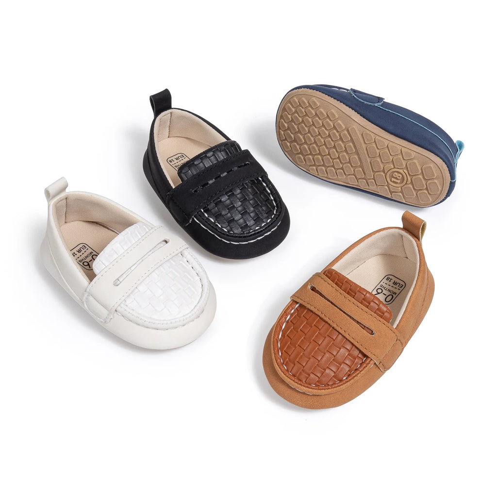 KIDSUN Baby Girls Boys Classic Loafers Infant Oxford Dress Shoes Prewalker Soft Slip On Moccasin Crib Flats Newborn Shoes