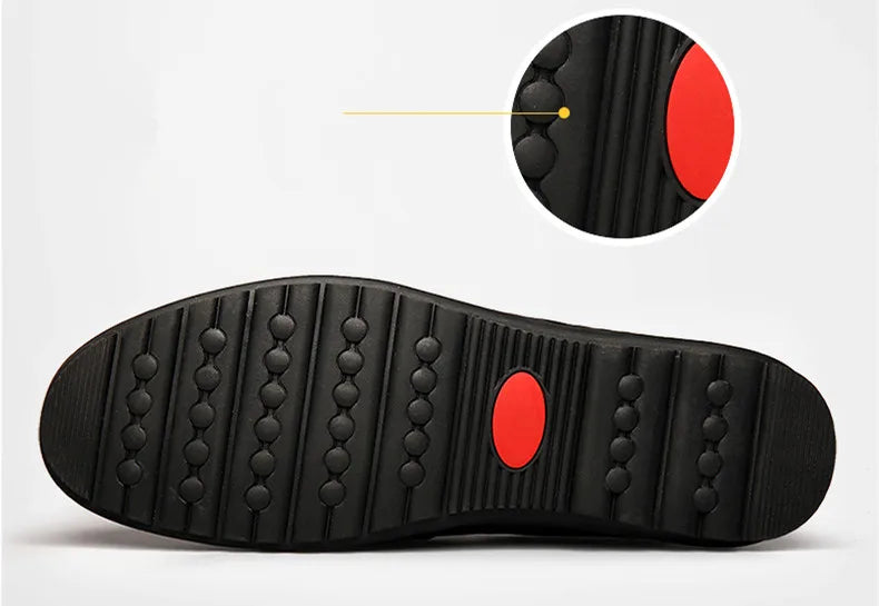 Mocassin Noir Homme Grande Taille