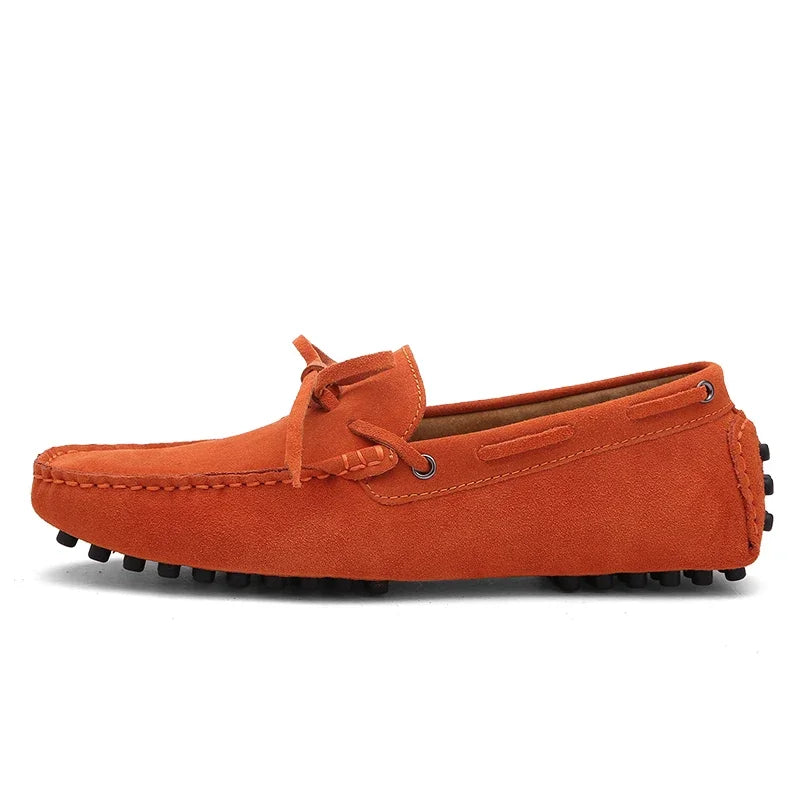 Suede Shoes Men Size 38-49 Luxury Men Loafers Soft Moccasins Man High Quality Shoes Casual Genuine Leather Driving Flats Penny