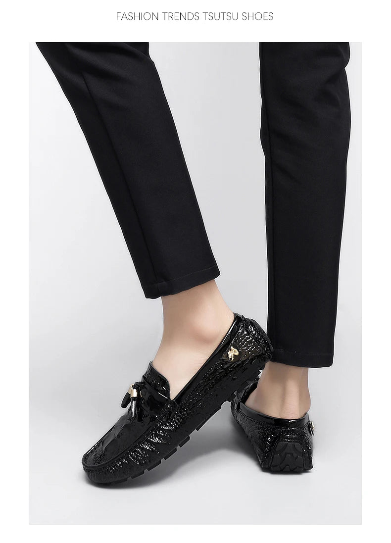 Mocassin Croco Blanc Unisexe