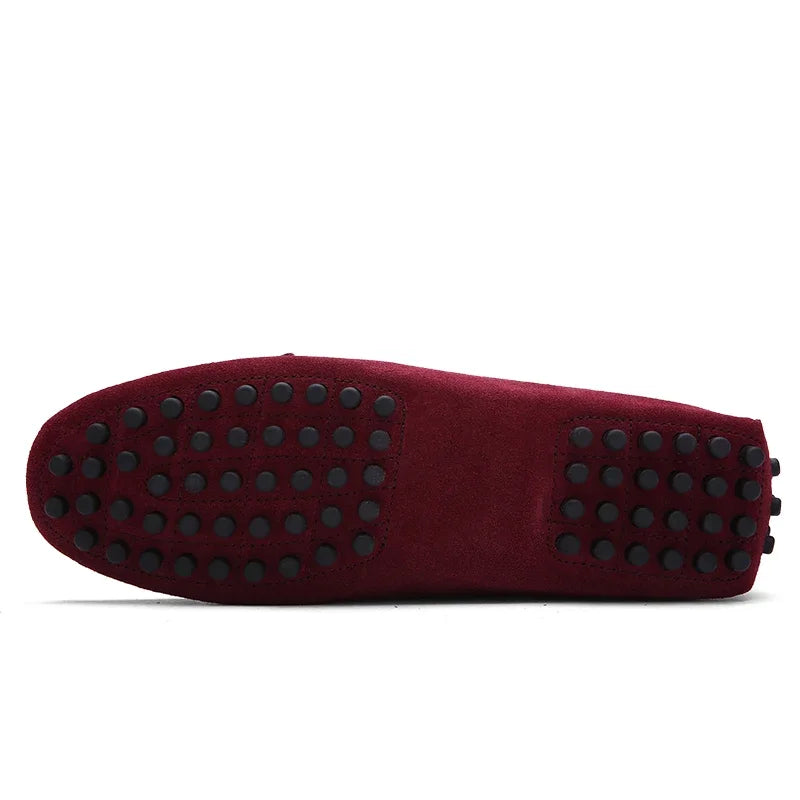 Suede Shoes Men Size 38-49 Luxury Men Loafers Soft Moccasins Man High Quality Shoes Casual Genuine Leather Driving Flats Penny