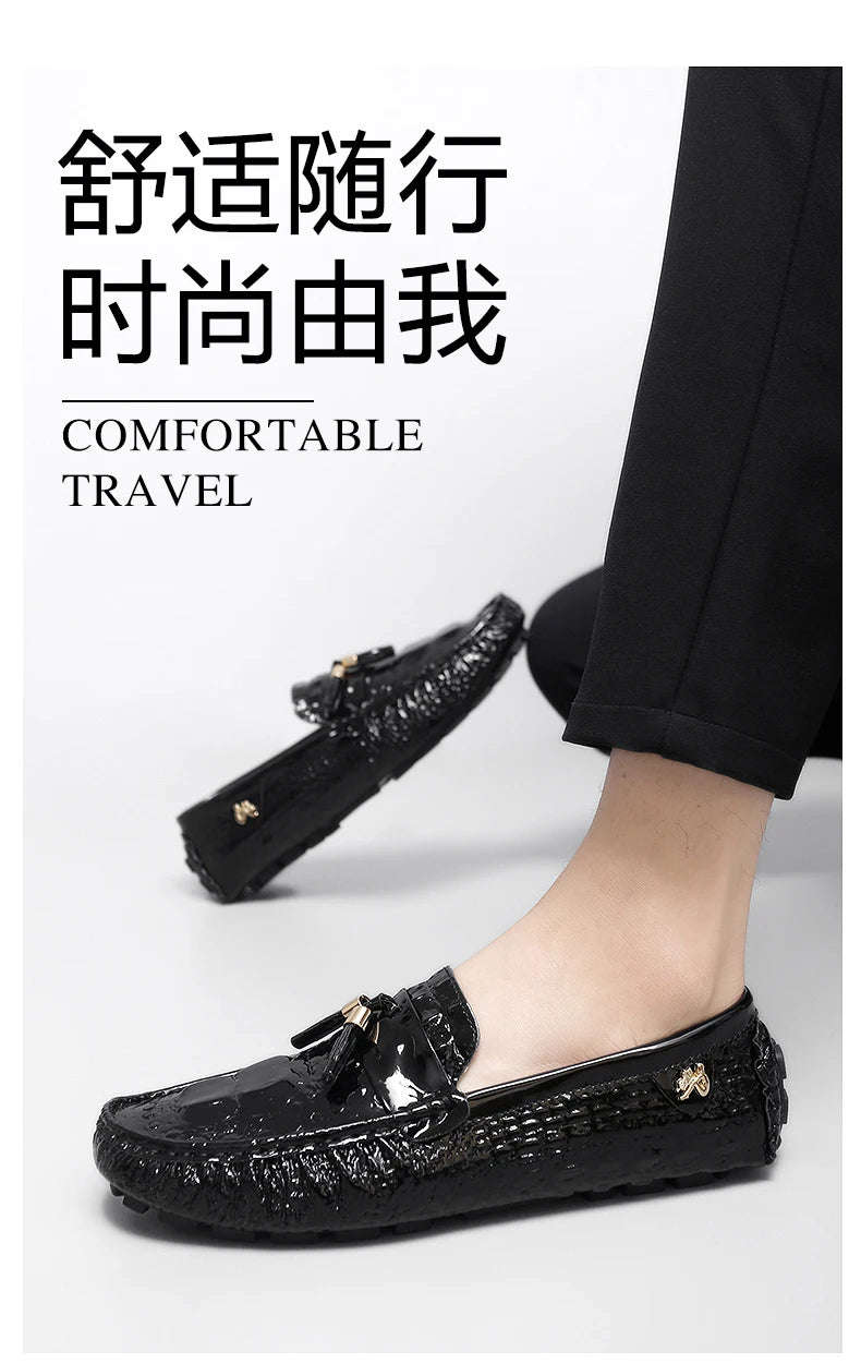 Mocassin Croco Blanc Unisexe