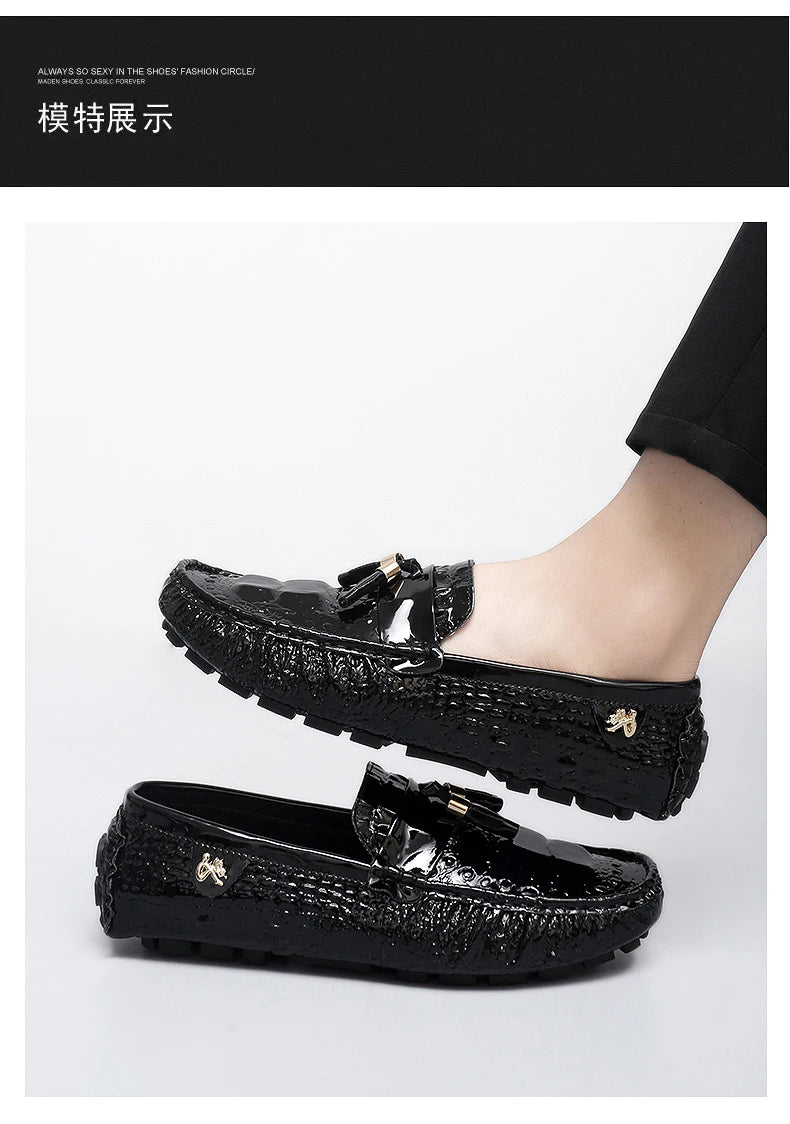 Mocassin Croco Blanc Unisexe