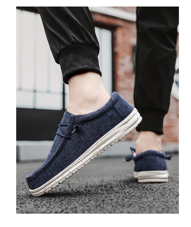 Mocassin Toile Homme Grande Taille