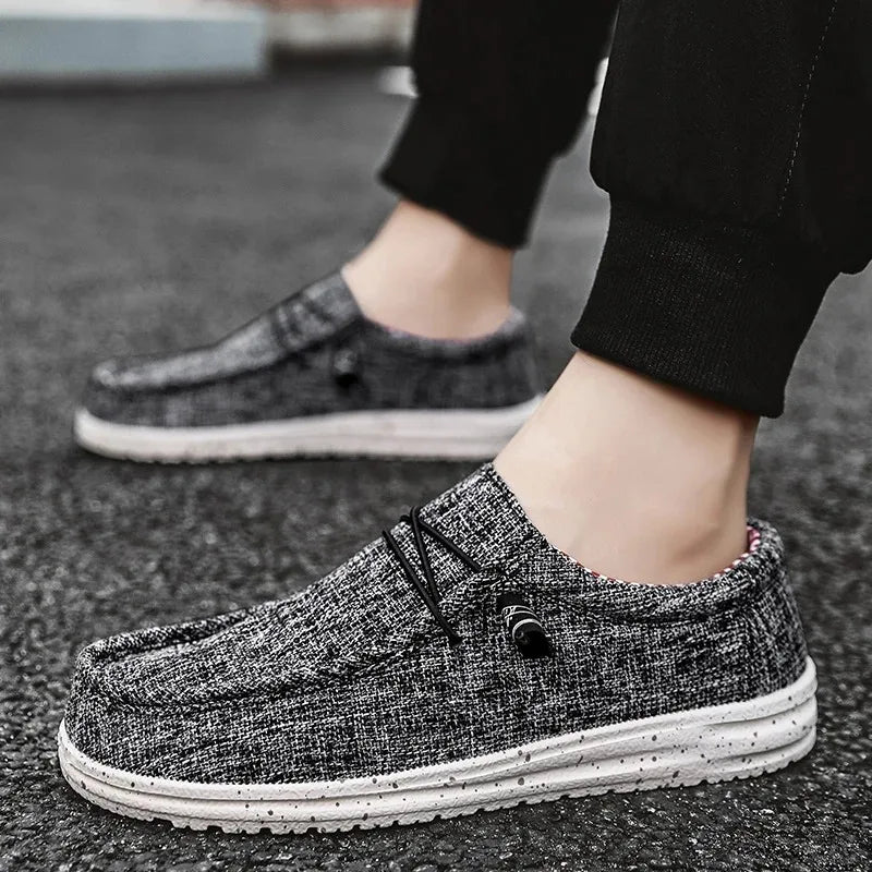 Mocassin Toile Homme Grande Taille