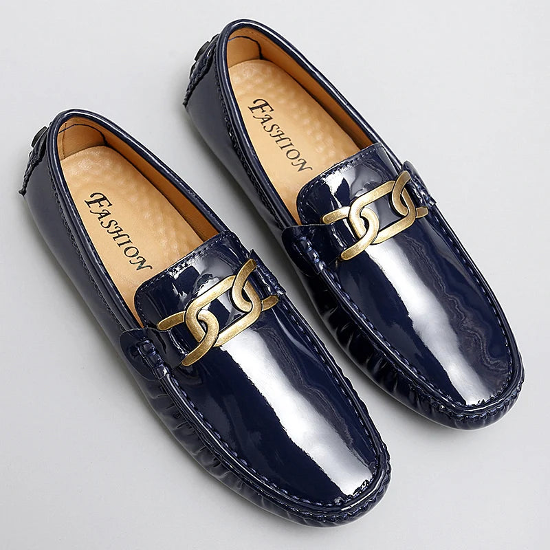 Mocassin Croco Vernis Homme