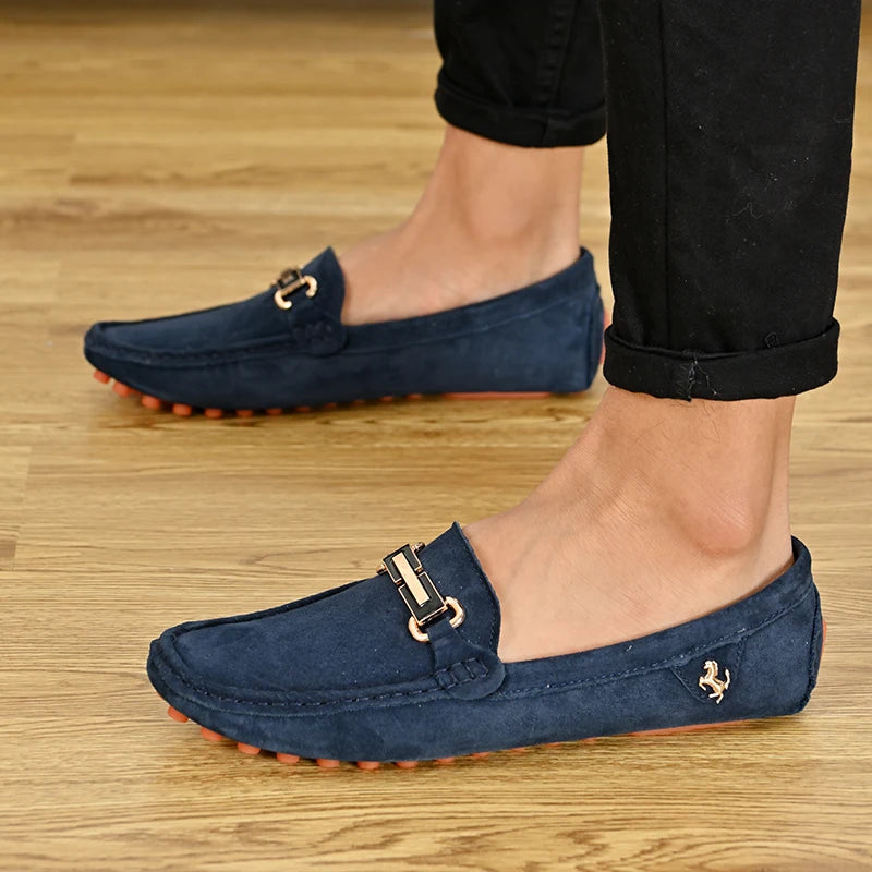 Mocassin Bleu Nuit Homme