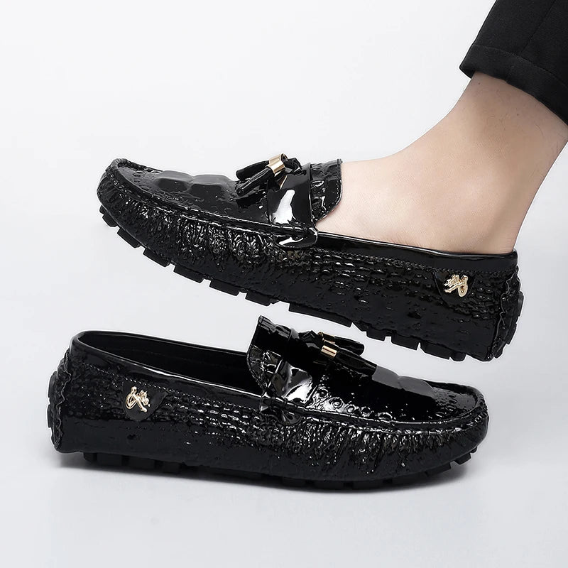 Mocassin Croco Blanc Unisexe