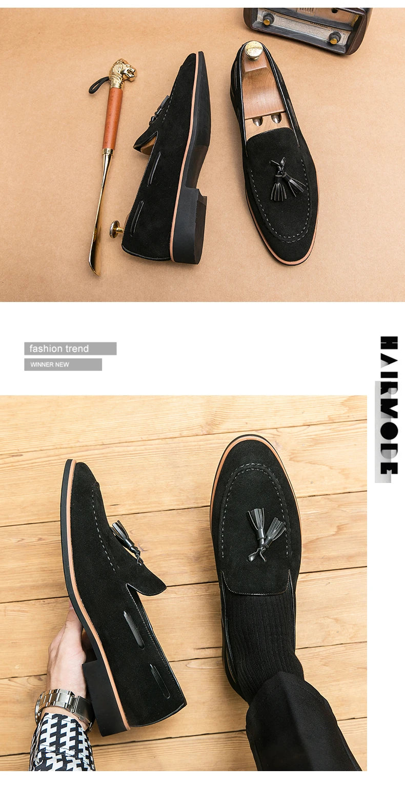 Mocassin Gris Homme Daim
